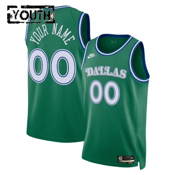 Dallas Mavericks Trikot Benutzerdefinierte Nike 2025-26 Classic Edition Grün Swingman - Kinder